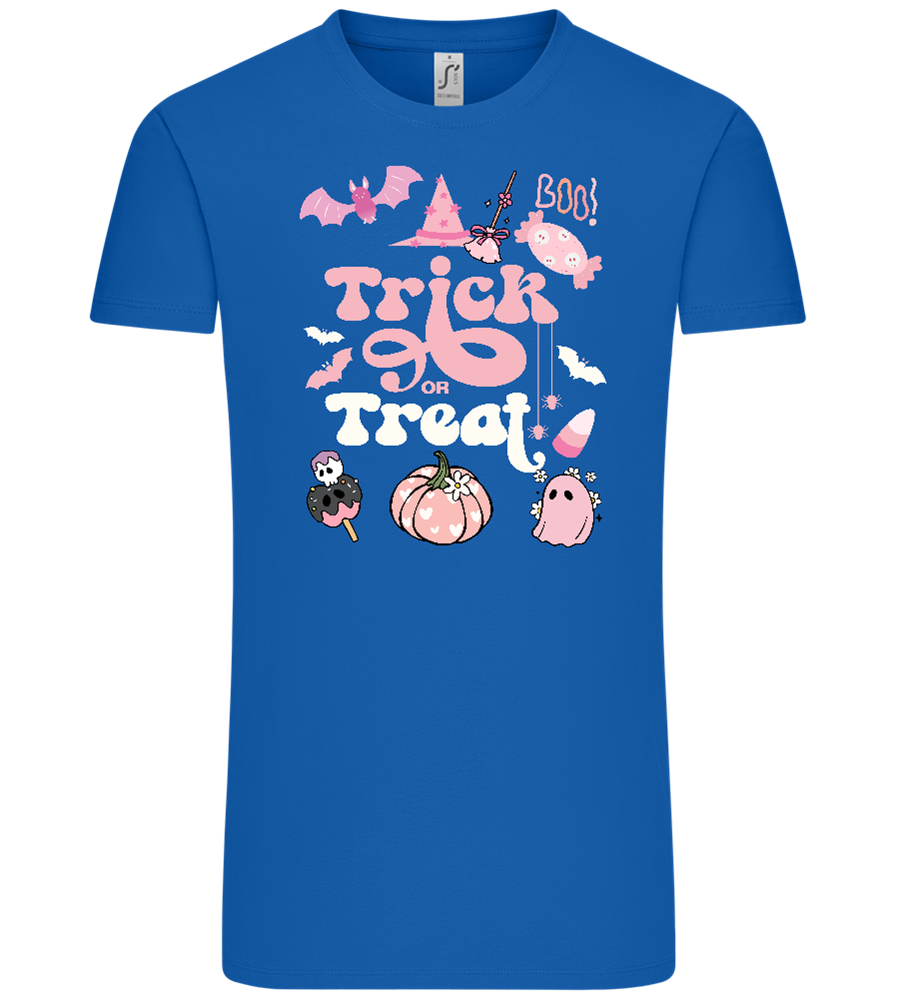 Pink Trick or Treat Design - Comfort Unisex T-Shirt_ROYAL_front