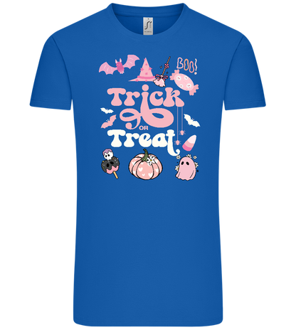 Pink Trick or Treat Design - Comfort Unisex T-Shirt_ROYAL_front