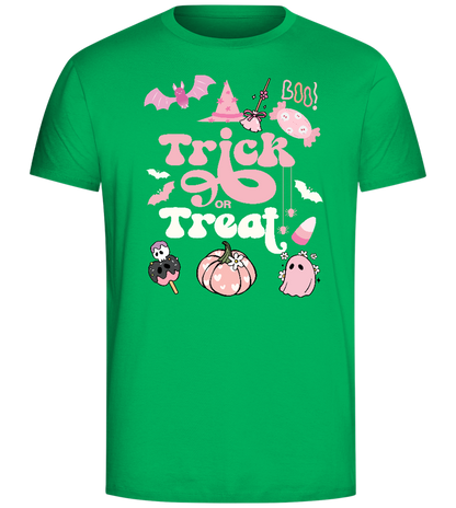 Pink Trick or Treat Design - Comfort Unisex T-Shirt_SPRING GREEN_front