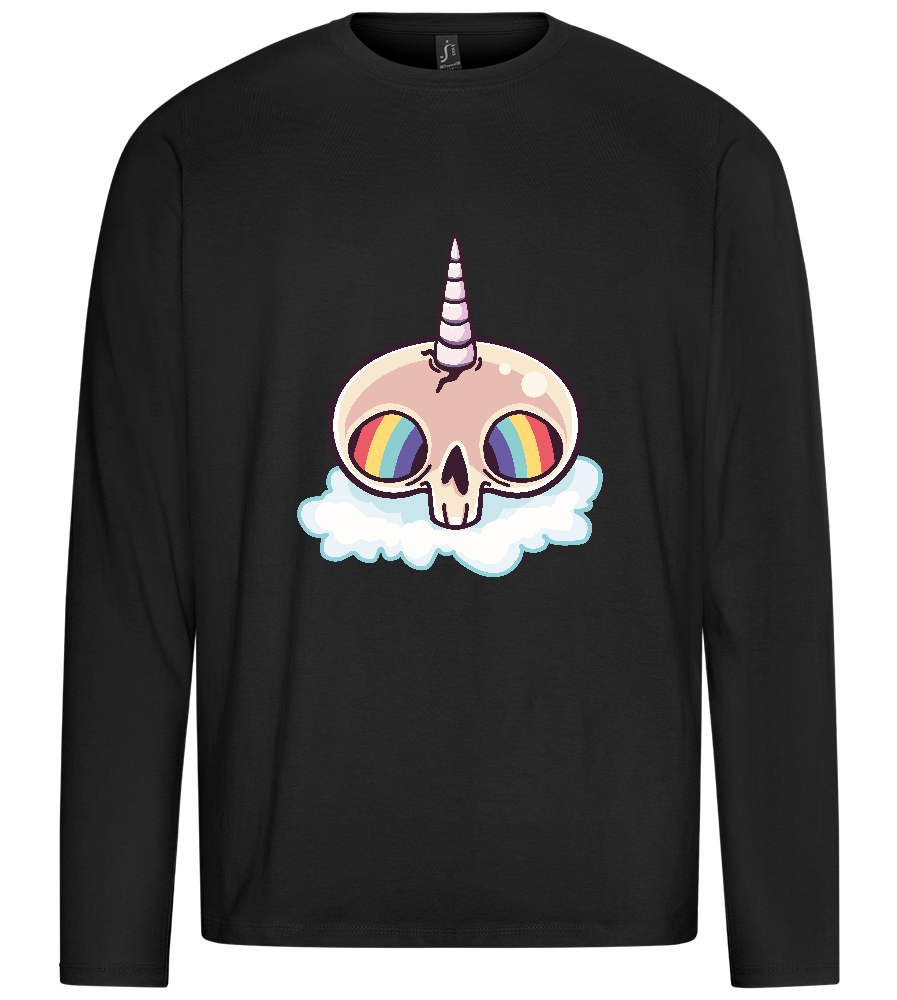 Unicorn Rainbow Design - Premium men's long sleeve t-shirt_DEEP BLACK_front