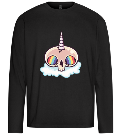 Unicorn Rainbow Design - Premium men's long sleeve t-shirt_DEEP BLACK_front