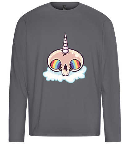 Unicorn Rainbow Design - Premium men's long sleeve t-shirt_MOUSE GREY_front