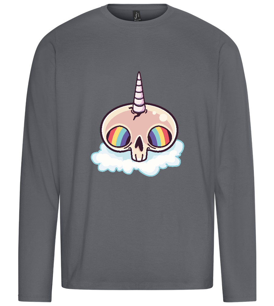 Unicorn Rainbow Design - Premium men's long sleeve t-shirt_MOUSE GREY_front