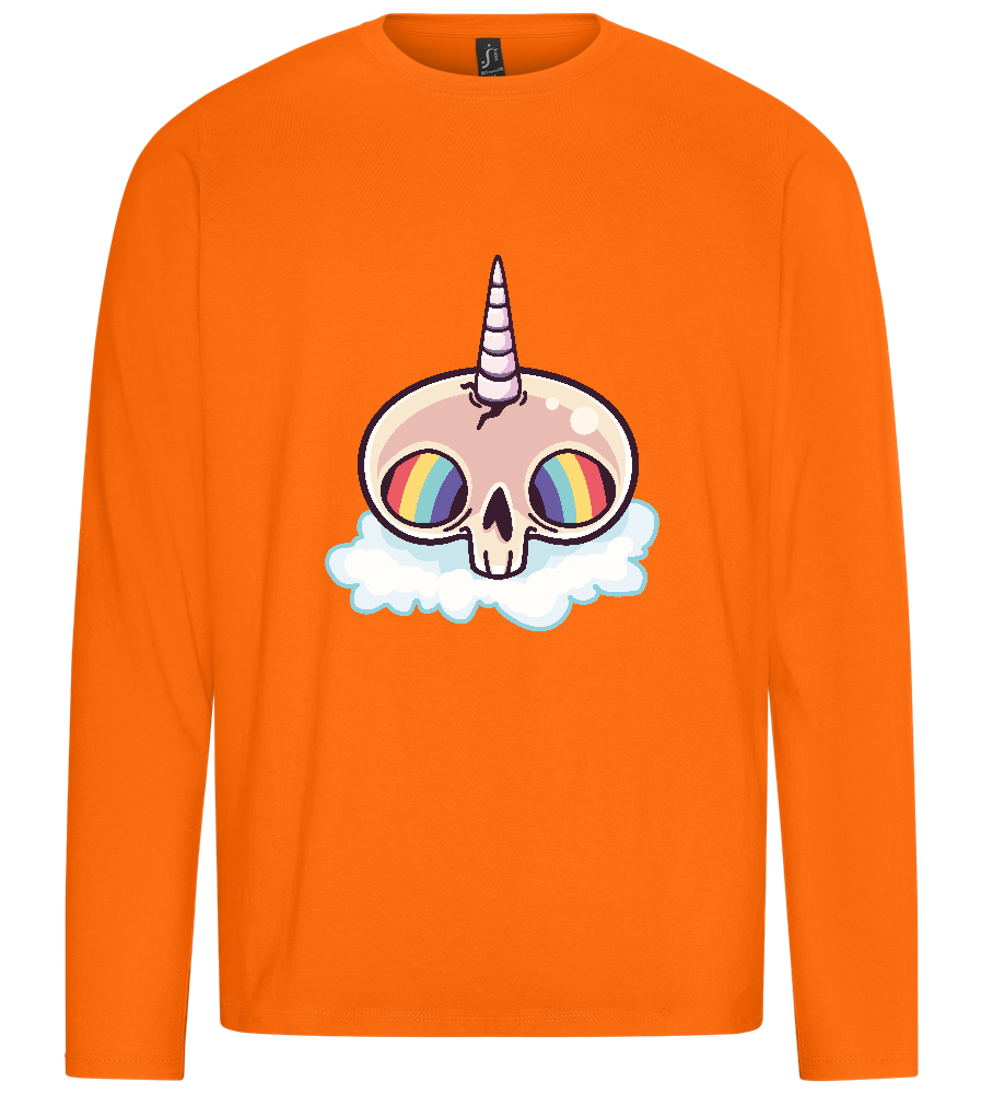 Unicorn Rainbow Design - Premium men's long sleeve t-shirt_ORANGE_front