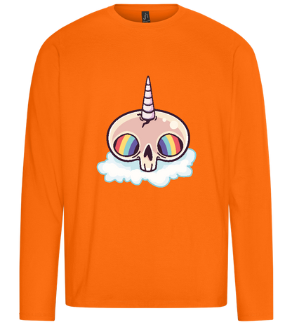 Unicorn Rainbow Design - Premium men's long sleeve t-shirt_ORANGE_front