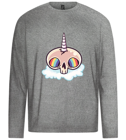 Unicorn Rainbow Design - Premium men's long sleeve t-shirt_ORION GREY_front