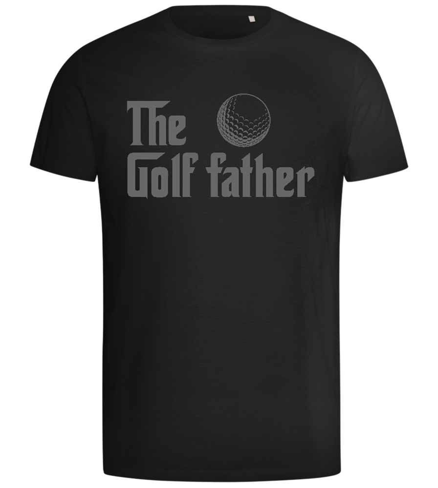 The Golfing Father Design - Comfort men's t-shirt_DEEP BLACK_front