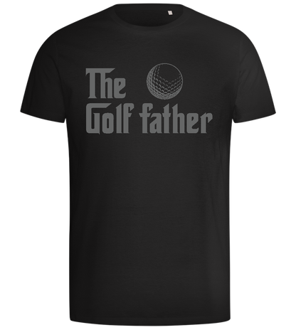 The Golfing Father Design - Comfort men's t-shirt_DEEP BLACK_front