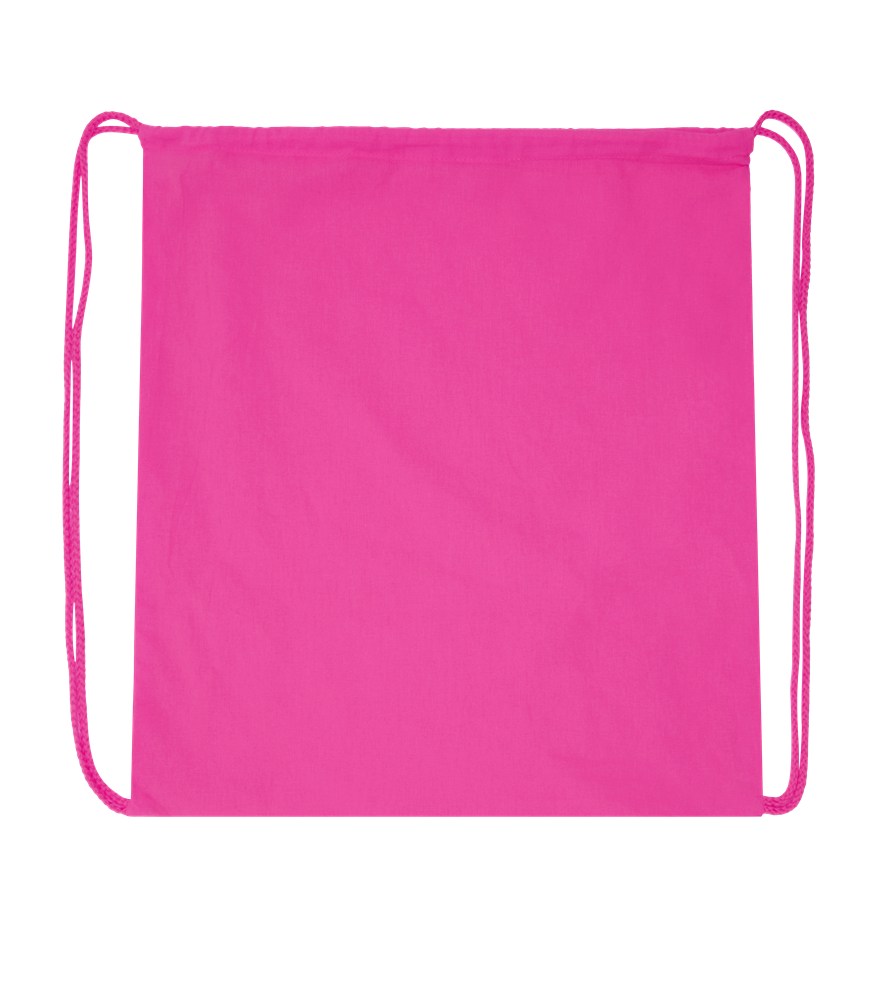 Basic large colored cotton drawstring bag_FUCHSIA_front