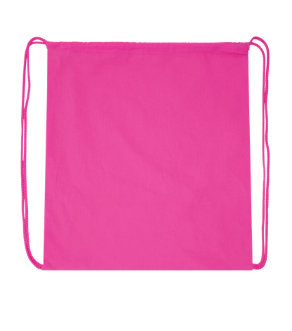 Basic large colored cotton drawstring bag_FUCHSIA_front