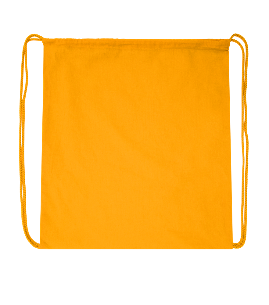 Basic large colored cotton drawstring bag_ORANGE_back