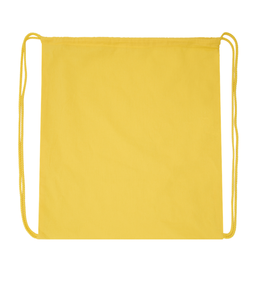 Basic large colored cotton drawstring bag_YELLOW_back