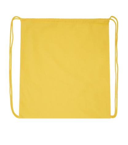 Basic large colored cotton drawstring bag_YELLOW_back