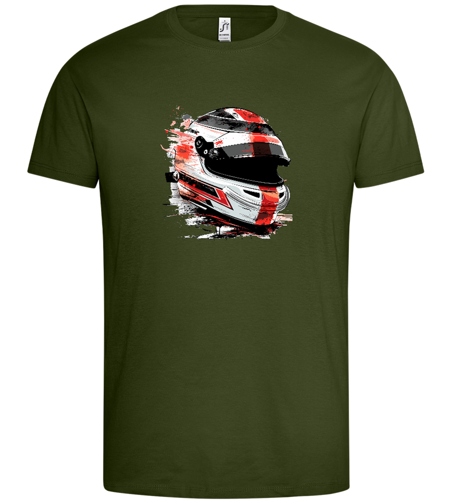 Painted F1 Helmet - Premium men's t-shirt_ARMY_front