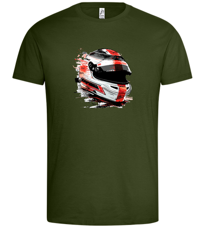 Painted F1 Helmet - Premium men's t-shirt_ARMY_front