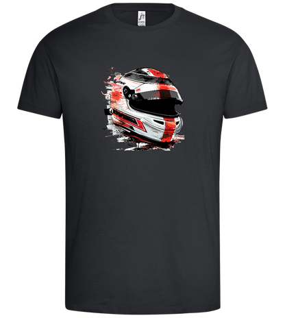 Painted F1 Helmet - Premium men's t-shirt_DARK GRAY_front