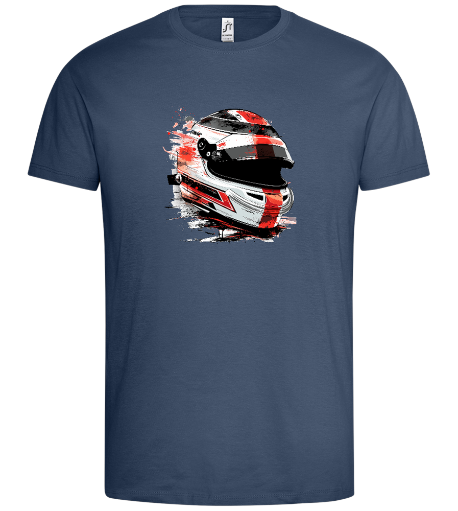 Painted F1 Helmet - Premium men's t-shirt_DENIM_front