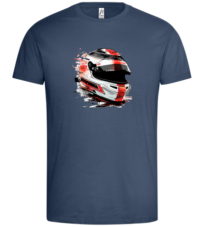 Painted F1 Helmet - Premium men's t-shirt_DENIM_front