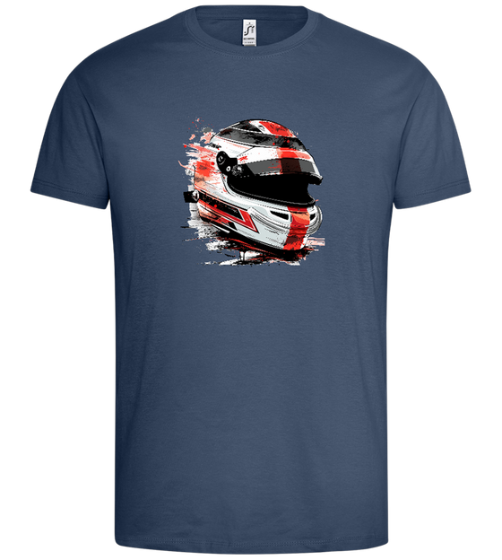 Painted F1 Helmet Design - Premium men's t-shirt_DENIM_front