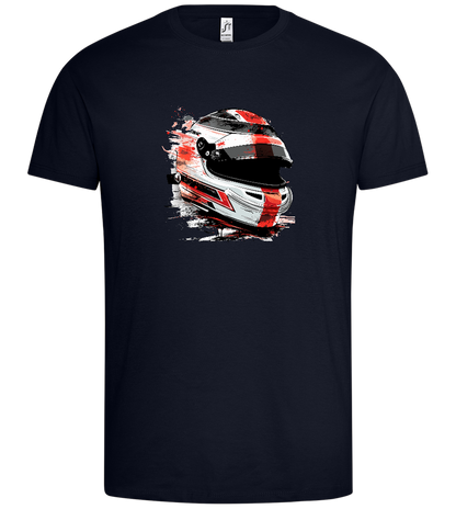 Painted F1 Helmet - Premium men's t-shirt_FRENCH NAVY_front