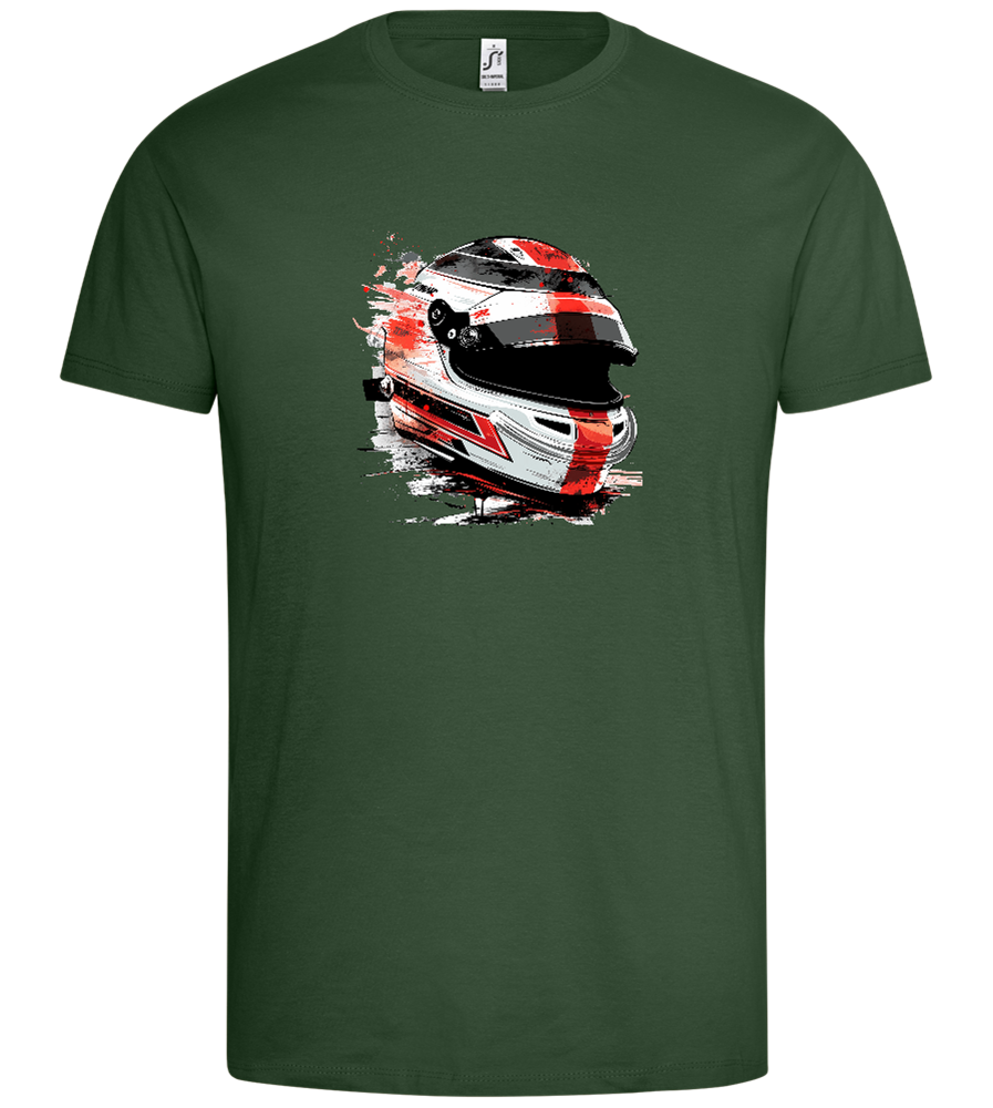 Painted F1 Helmet - Premium men's t-shirt_GREEN BOTTLE_front