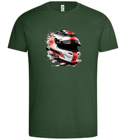 Painted F1 Helmet - Premium men's t-shirt_GREEN BOTTLE_front