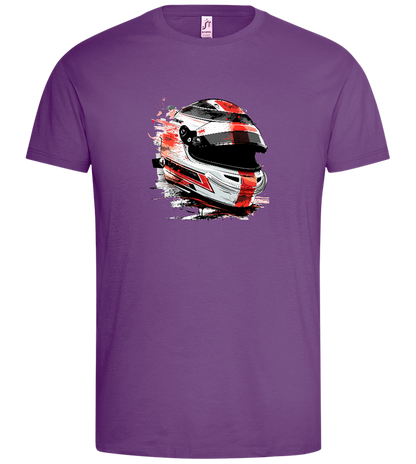 Painted F1 Helmet - Premium men's t-shirt_LIGHT PURPLE_front