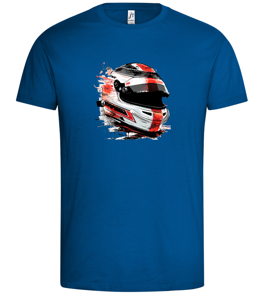 Painted F1 Helmet - Premium men's t-shirt_ROYAL_front