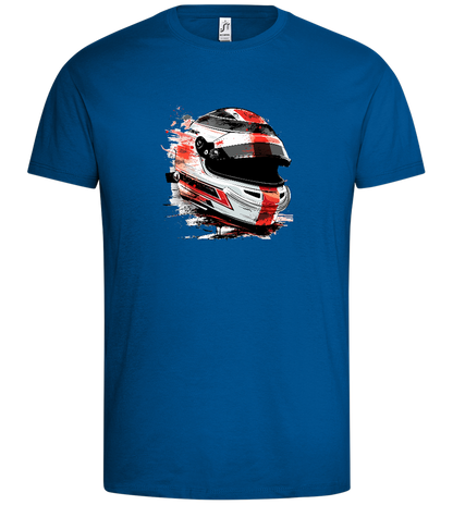 Painted F1 Helmet - Premium men's t-shirt_ROYAL_front