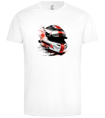 Painted F1 Helmet - Premium men's t-shirt_WHITE_front