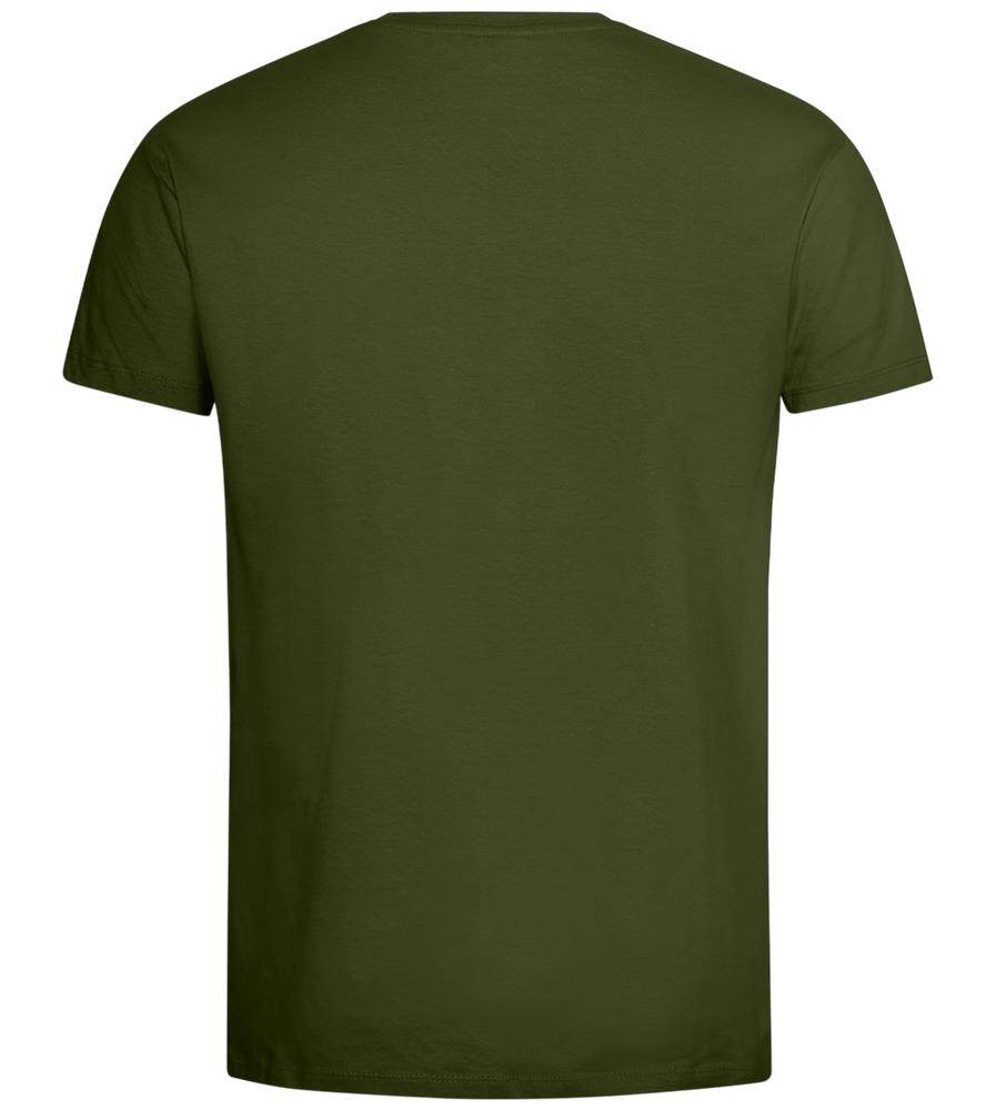 Painted F1 Helmet - Premium men's t-shirt_DARK KHAKI_back