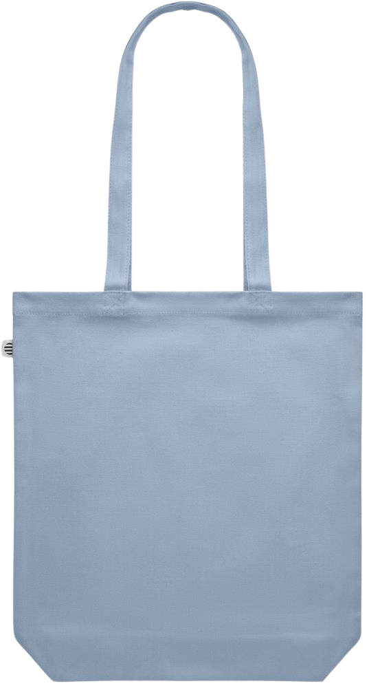 Zodiac Taurus Design - Premium colored organic canvas shopping bag_BABY BLUE_back