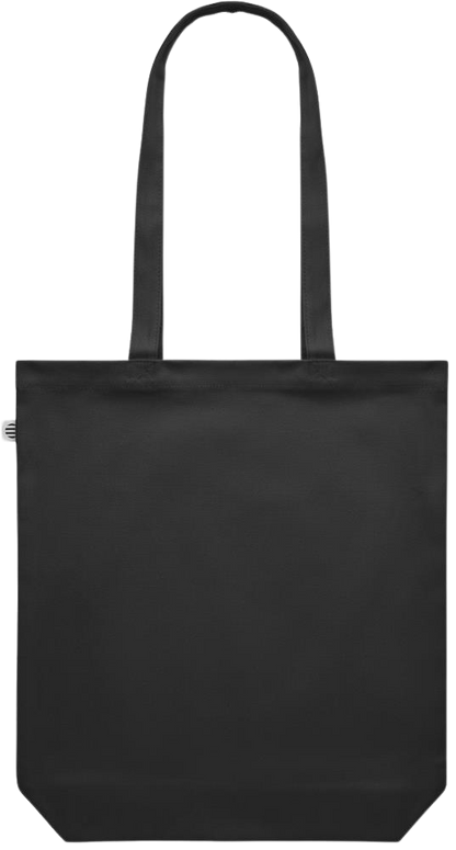 Zodiac Taurus Design - Premium colored organic canvas shopping bag_BLACK_back