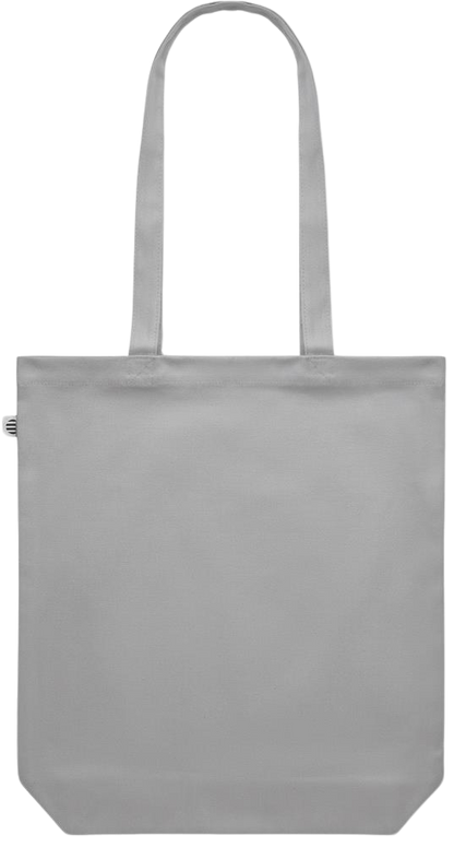 Zodiac Taurus Design - Premium colored organic canvas shopping bag_GREY_back