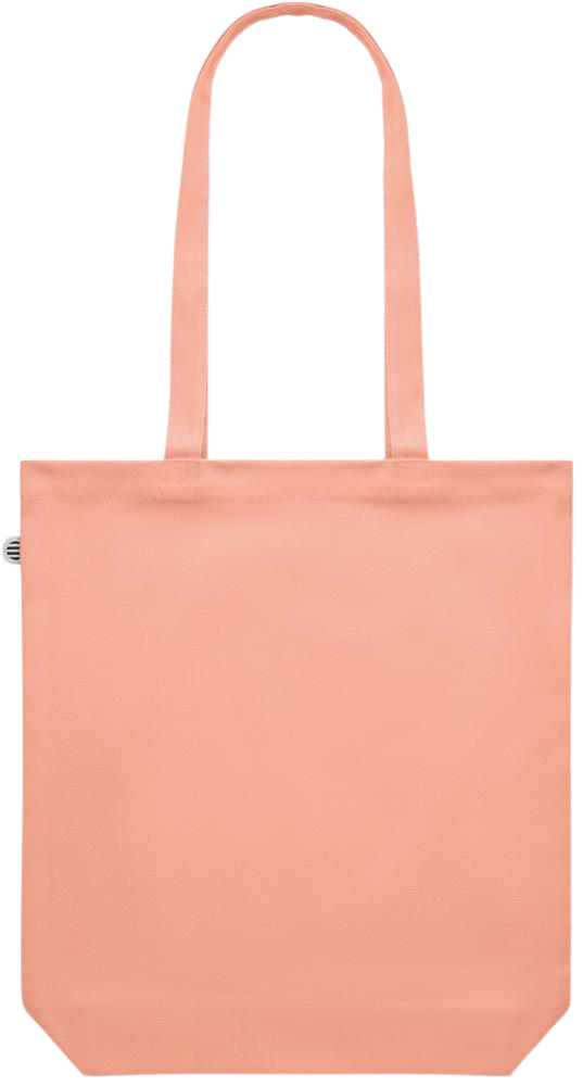 Zodiac Taurus Design - Premium colored organic canvas shopping bag_ORANGE_back