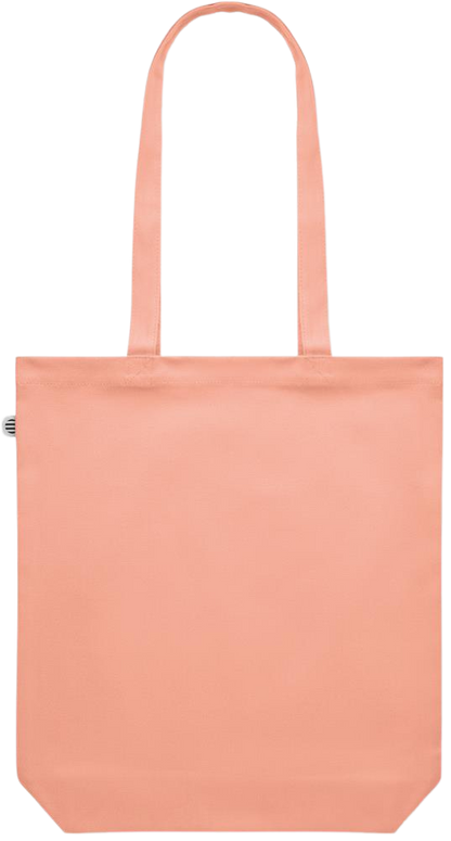 Zodiac Taurus Design - Premium colored organic canvas shopping bag_ORANGE_back