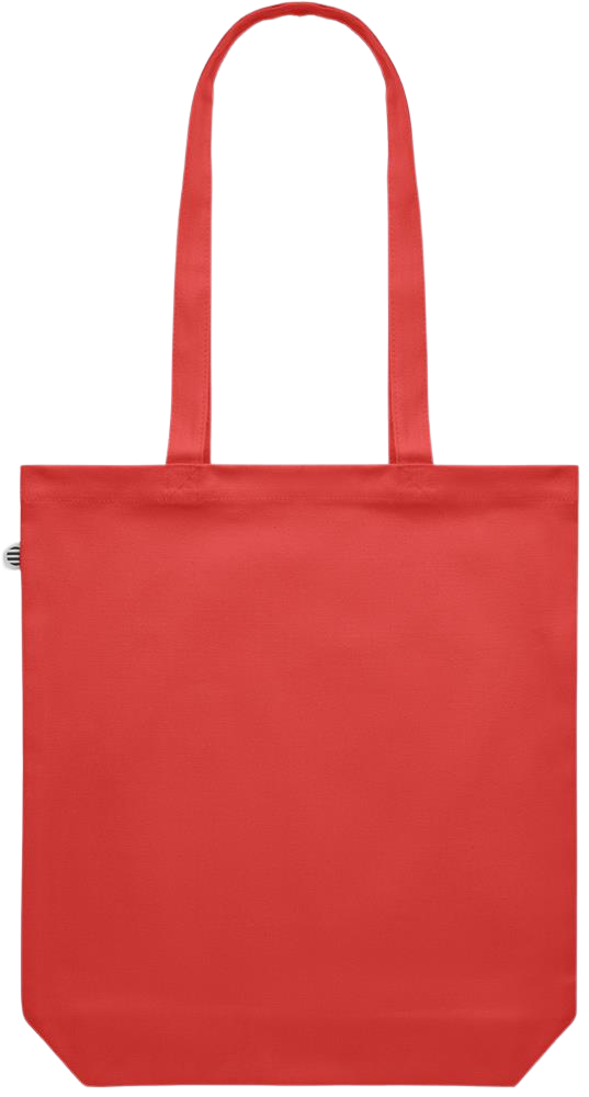 Zodiac Taurus Design - Premium colored organic canvas shopping bag_RED_back