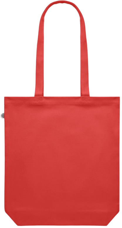 Zodiac Taurus Design - Premium colored organic canvas shopping bag_RED_back