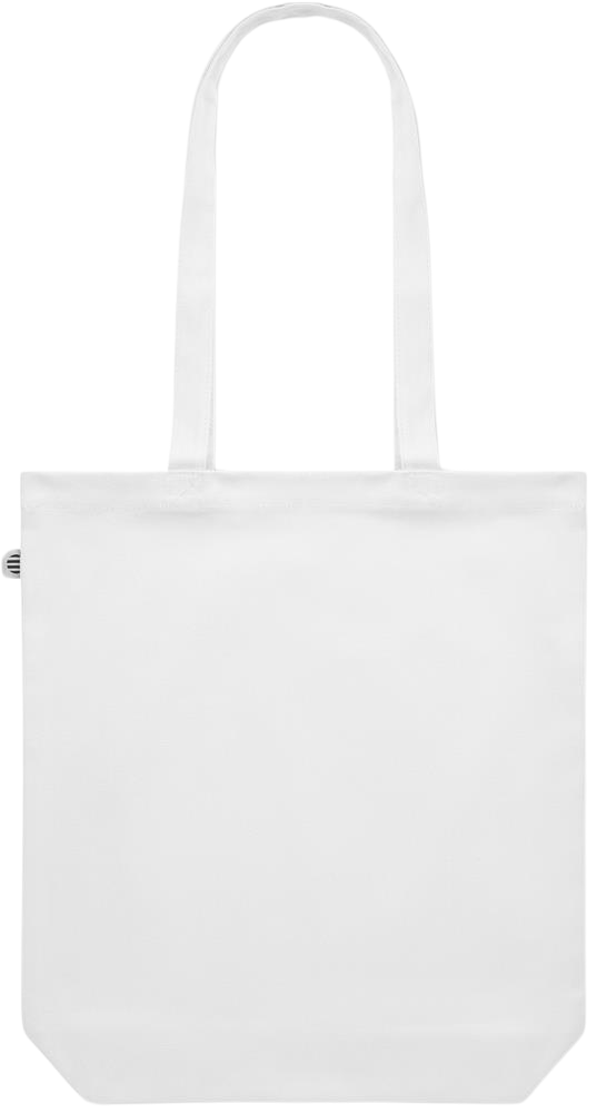 Zodiac Taurus Design - Premium colored organic canvas shopping bag_WHITE_back