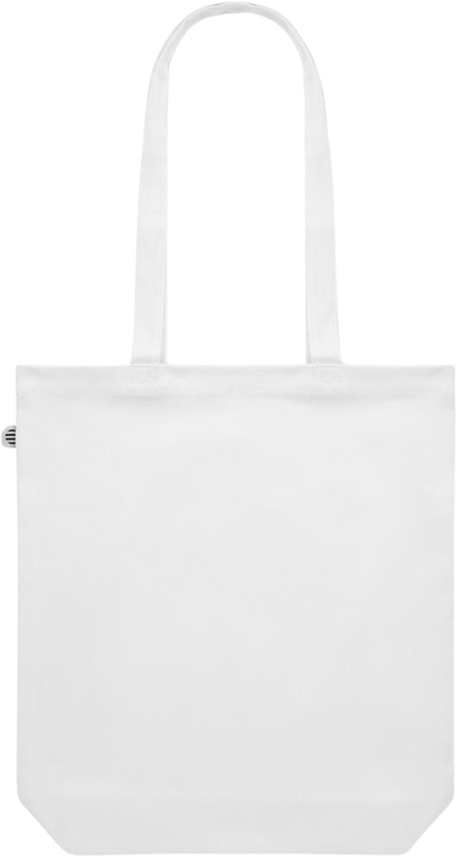 Zodiac Taurus Design - Premium colored organic canvas shopping bag_WHITE_back