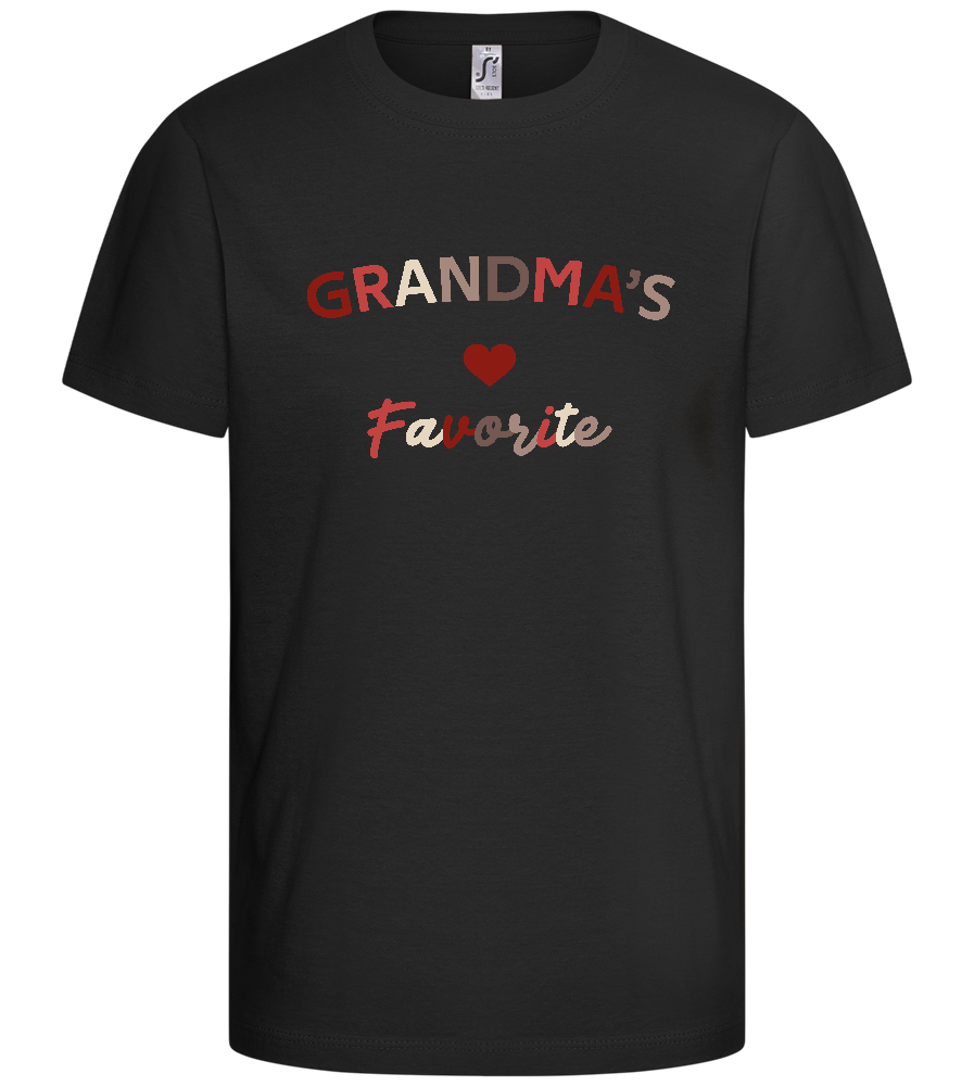 Grandma's Favorite Design - Basic kids t-shirt_DEEP BLACK_front