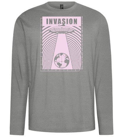 Invasion Ufo Design - Comfort men's long sleeve t-shirt_ORION GREY_front