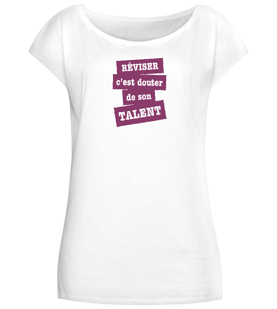 Réviser c'est Douter de Son Talent Design - Comfort long t-shirt_WHITE_front