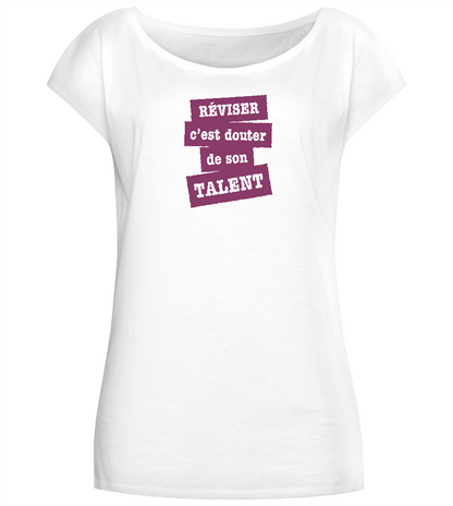 Réviser c'est Douter de Son Talent Design - Comfort long t-shirt_WHITE_front