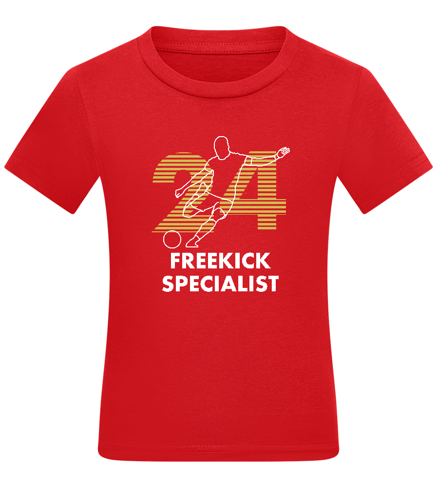 Freekick Specialist Design - Comfort kids fitted t-shirt_RED_front