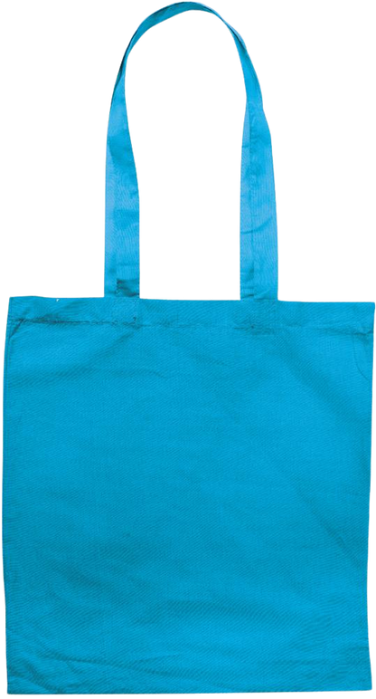 Eat Sleep Teach Repeat Design - Premium colored cotton tote bag_TURQUOISE_back