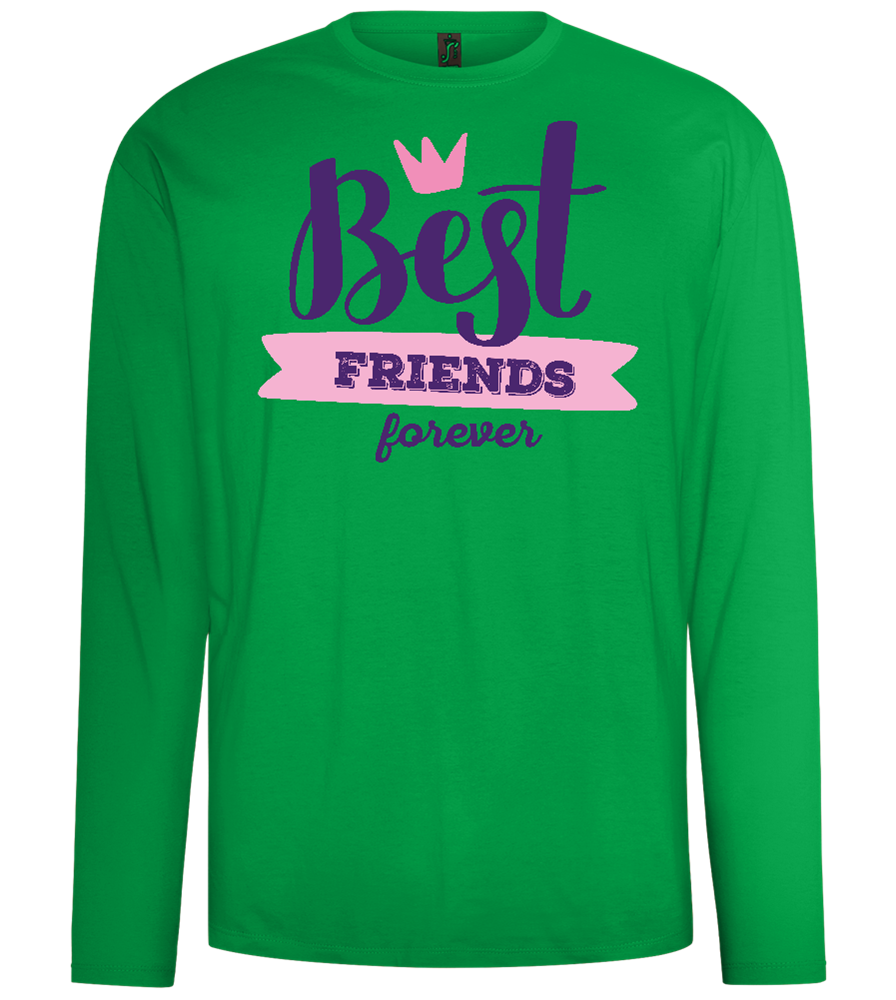 Best Friends Forever 1 Design - Comfort men's long sleeve t-shirt_MEADOW GREEN_front