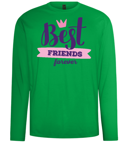 Best Friends Forever 1 Design - Comfort men's long sleeve t-shirt_MEADOW GREEN_front