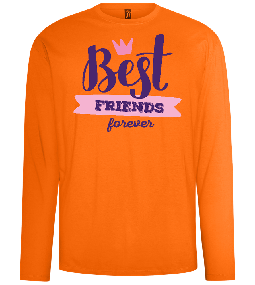 Best Friends Forever 1 Design - Comfort men's long sleeve t-shirt_ORANGE_front