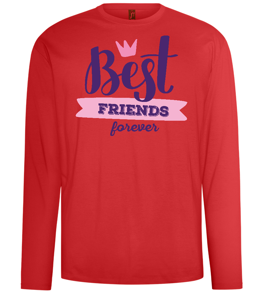 Best Friends Forever 1 Design - Comfort men's long sleeve t-shirt_RED_front